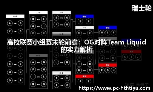 高校联赛小组赛末轮前瞻：OG对阵Team Liquid的实力解析